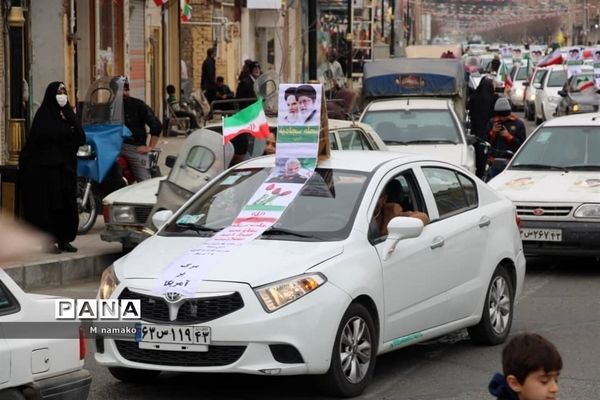 راهپیمایی 22 بهمن خودرویی در شهرستان آران و بیدگل