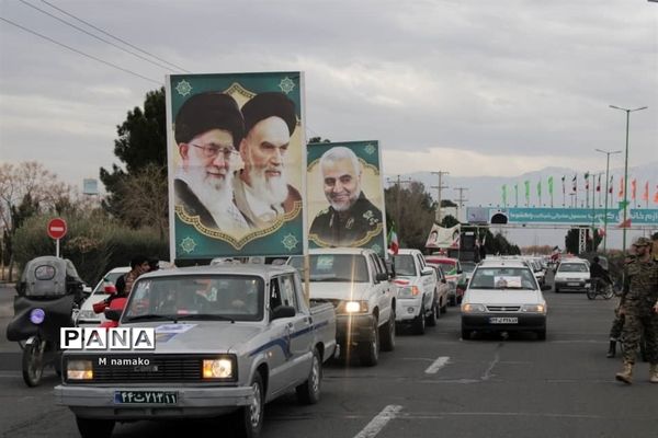 راهپیمایی 22 بهمن خودرویی در شهرستان آران و بیدگل