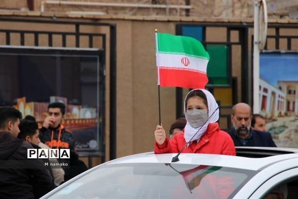 راهپیمایی 22 بهمن خودرویی در شهرستان آران و بیدگل