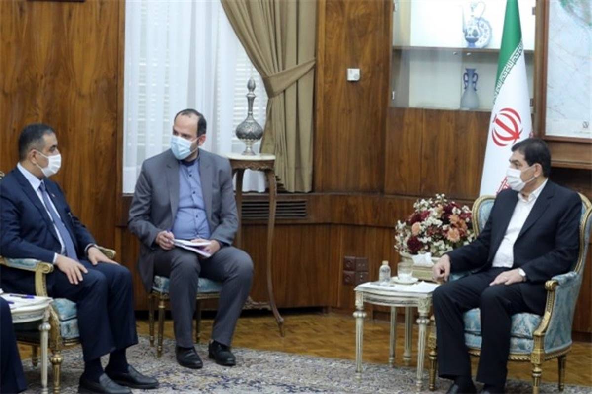 گفت‌وگوی معاون اول رئیس‌جمهوری با رئیس بانک مرکزی عراق