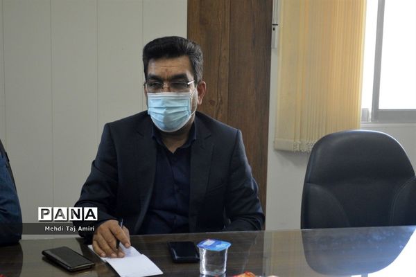 جلسه هماهنگی برنامه‌های جشن نیکوکاری در معاونت پرورشی و فرهنگی اداره‌کل آموزش و پرورش استان بوشهر