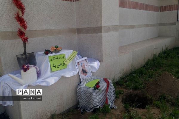 کاشت نهال به یاد سردار شهید حاج قاسم سلیمانی در آموزشگاه دارابگرد