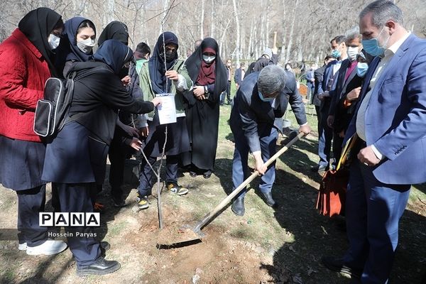 آیین روز درختکاری در اردوگاه شهید باهنر تهران