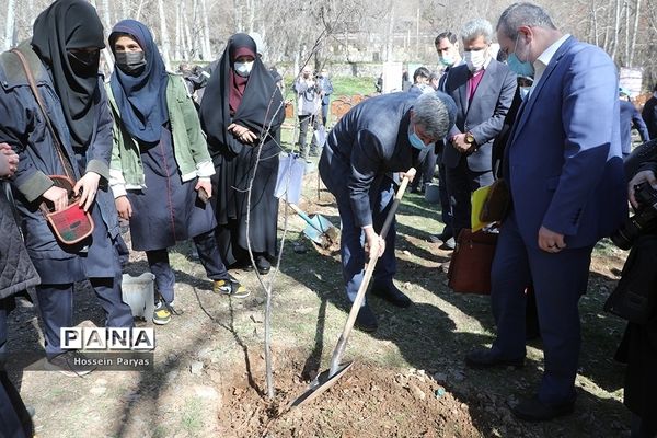 آیین روز درختکاری در اردوگاه شهید باهنر تهران