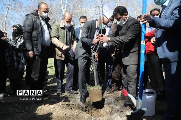 آیین روز درختکاری در اردوگاه شهید باهنر تهران