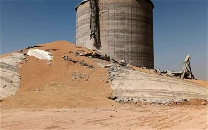 علت فروریختن سیلوی گندم حمیدیه در دست بررسی است