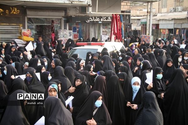 برگزاری راهپیمایی بانوان فاطمی شهرستان بهبهان