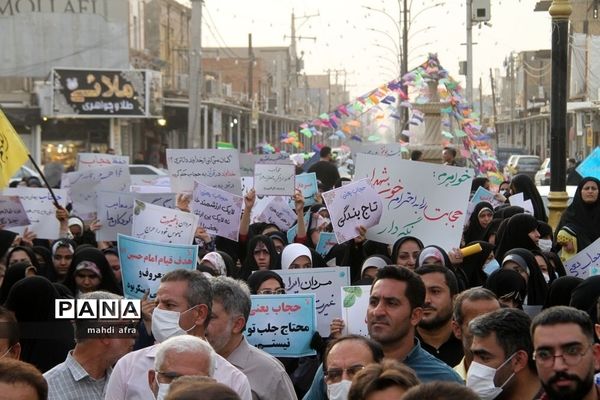 برگزاری راهپیمایی بانوان فاطمی شهرستان بهبهان