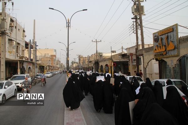 برگزاری راهپیمایی بانوان فاطمی شهرستان بهبهان