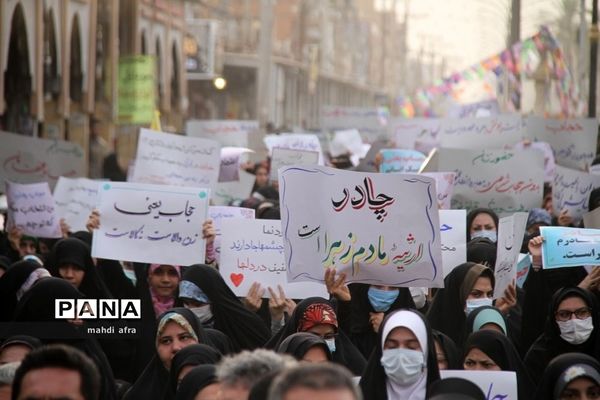 برگزاری راهپیمایی بانوان فاطمی شهرستان بهبهان