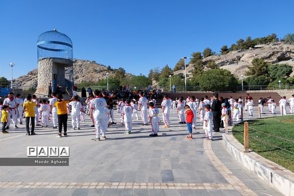 همایش پیاده‌روی و نمایش حرکات رزمی ورزشکاران استان خراسان‌ رضوی