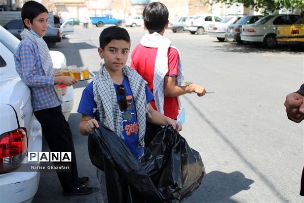 برپایی موکب دانش‌آموزی و فرهنگیان به‌مناسبت عید غدیر در شیراز