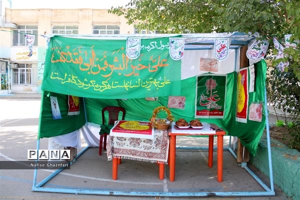 برپایی موکب دانش‌آموزی و فرهنگیان به‌مناسبت عید غدیر در شیراز