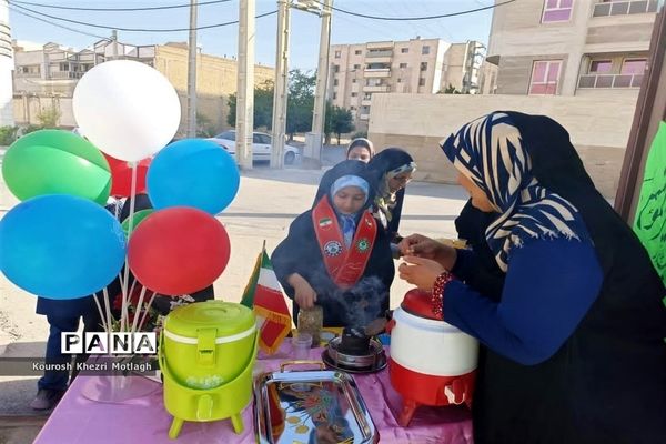 برپایی موکب دانش‌آموزی جشن غدیر در مدارس کازرون