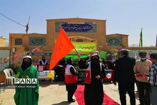 برپایی موکب دانش‌آموزی جشن غدیر در مدارس کازرون