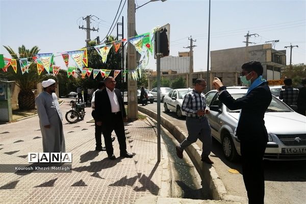 برپایی موکب دانش‌آموزی جشن غدیر در مدارس کازرون