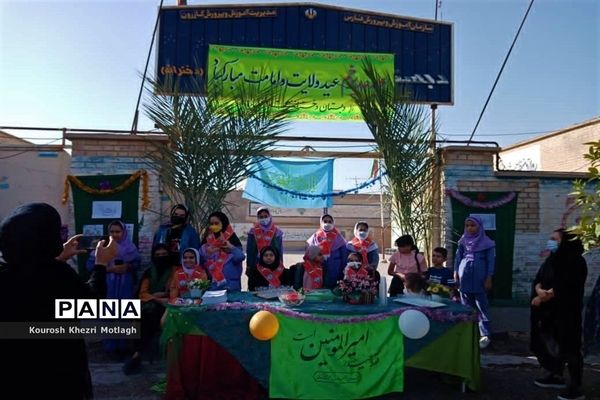 برپایی موکب دانش‌آموزی جشن غدیر در مدارس کازرون