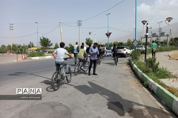 همایش دوچرخه‌سواری در شهر آبسرد دماوند