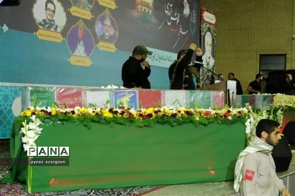 وداع با پیکر شهدای مدافع حرم در قائمشهر