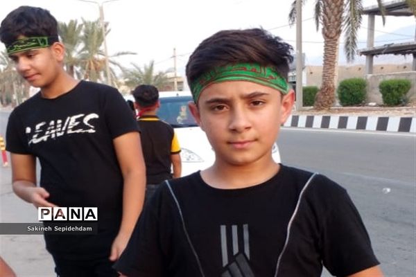 ایستگاه صلواتی حضرت قاسم ابن الحسن به همت دانش‌آموزان شهر اشکنان