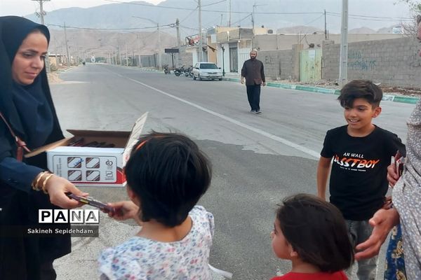 ایستگاه صلواتی حضرت قاسم ابن الحسن به همت دانش‌آموزان شهر اشکنان