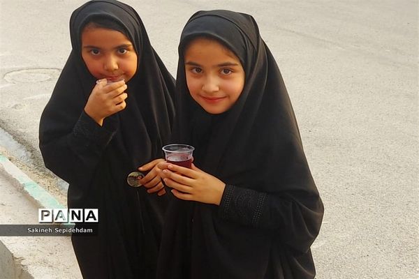 ایستگاه صلواتی حضرت قاسم ابن الحسن به همت دانش‌آموزان شهر اشکنان