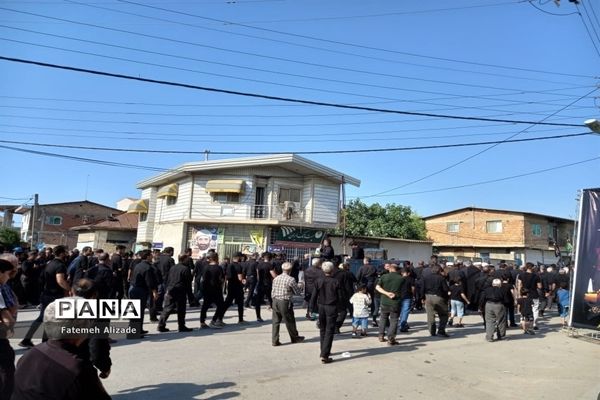 مراسم علم گردانی در روستای حلمسر