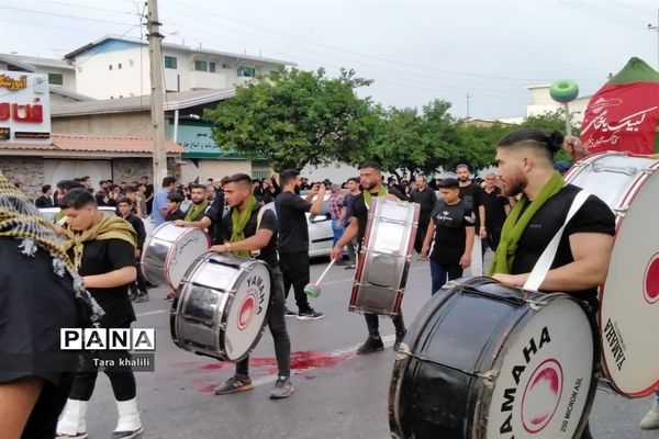 دسته‌روی هیات کرب زنان خلیل شهر در روز تاسوعای حسینی