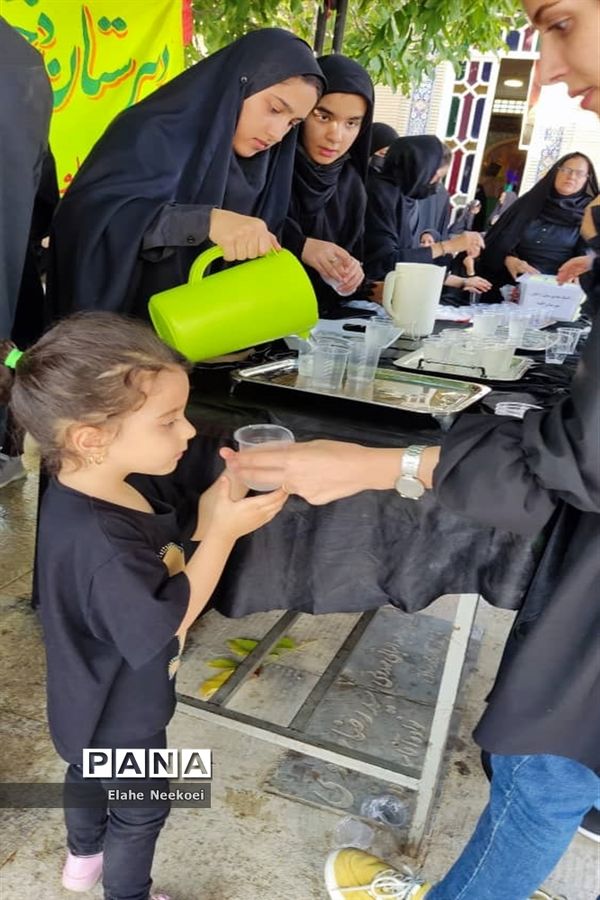 برگزاری موکب عزاداری در امامزاده عبدالرحمن توسط دانش‌آموزان اقلیدی