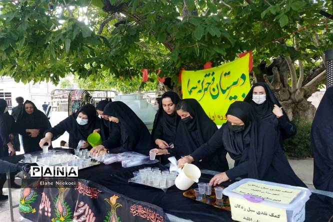 برگزاری موکب عزاداری در امامزاده عبدالرحمن توسط دانشآموزان اقلیدی