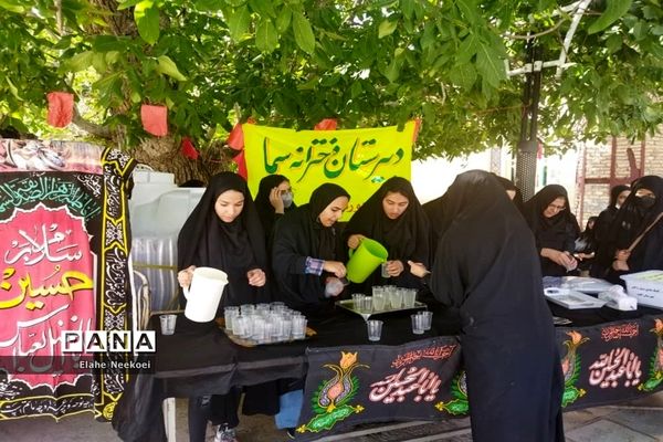 برگزاری موکب عزاداری در امامزاده عبدالرحمن توسط دانش‌آموزان اقلیدی