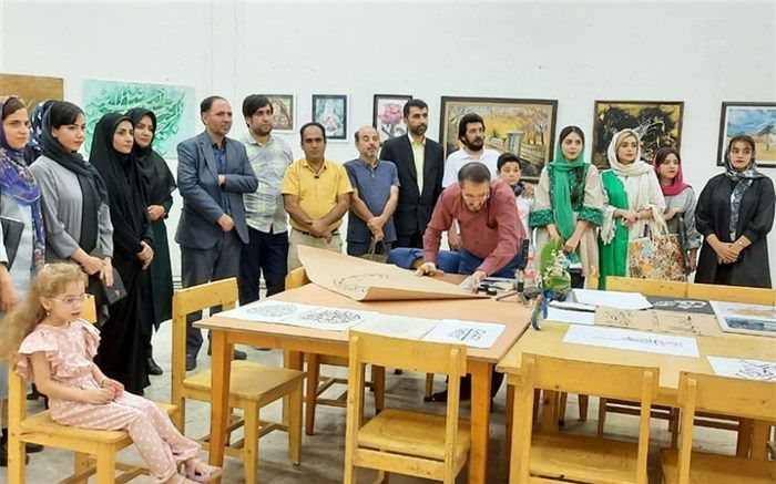 افتتاح نمایشگاه تجسمی و خوشنویسی «دولت عشق» به مناسبت هفته دولت در شهرستان قرچک