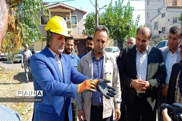 آیین افتتاح پروژه رفع ضعف ولتاژ نسیم ۱۵ شهرستان محمودآباد
