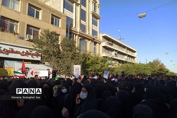 تجمع اعتراض‌آمیز در پاسخ اهانت به همسر و دختر شهید‌منصور خادم صادق در شیراز