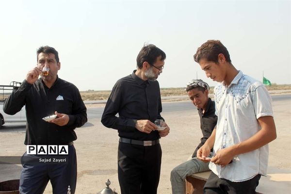 بازدید مدیر سازمان دانش‌آموزی خوزستان از موکب اربعینی آموزش و پرورش استان در پایانه مرزی شلمچه