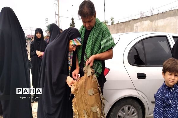 بدرقه زائران اربعین حسینی در قائمشهر