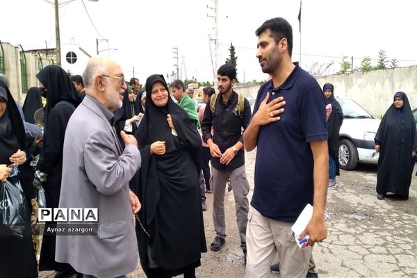 بدرقه زائران اربعین حسینی در قائمشهر