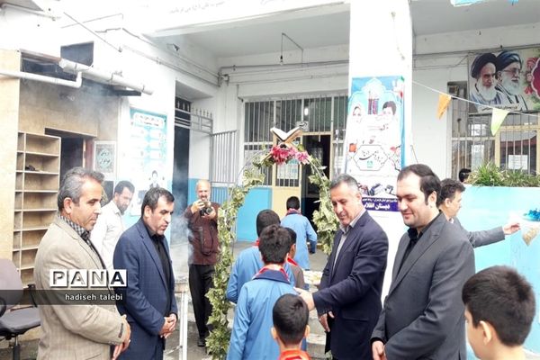 نواختن زنگ مانور بازگشایی مدارس شهرستان محمودآباد همزمان با سراسر استان مازندران