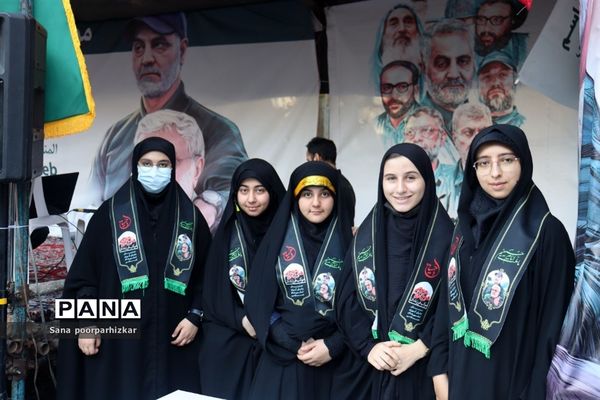 پیاده‌روی جاماندگان اربعین و برپایی موکب فرزندان حاج قاسم
