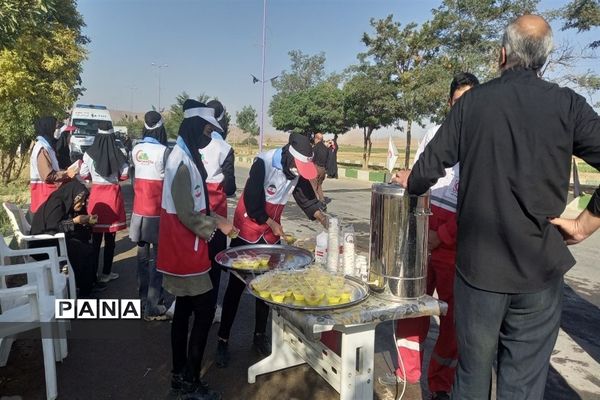 پیاده‌روی جاماندگان اربعین در شهرستان فریدن- استان اصفهان