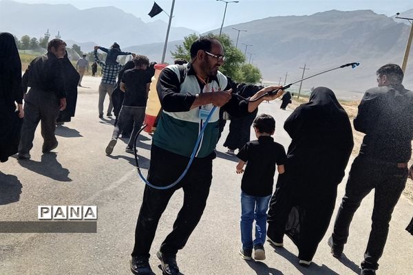 پیاده‌روی جاماندگان اربعین در شهرستان فریدن- استان اصفهان