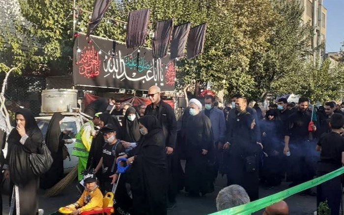 حضور رئیس قوه قضاییه در راهپیمایی جاماندگان اربعین حسینی در تهران