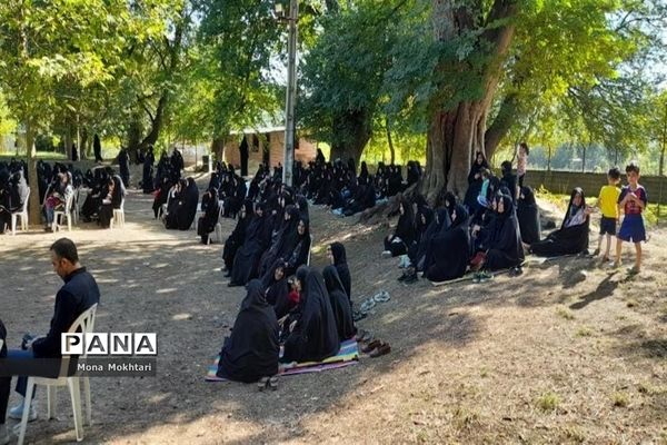 مراسم راهپیمایی جاماندگان اربعین در روستای دارابکلا میاندورود