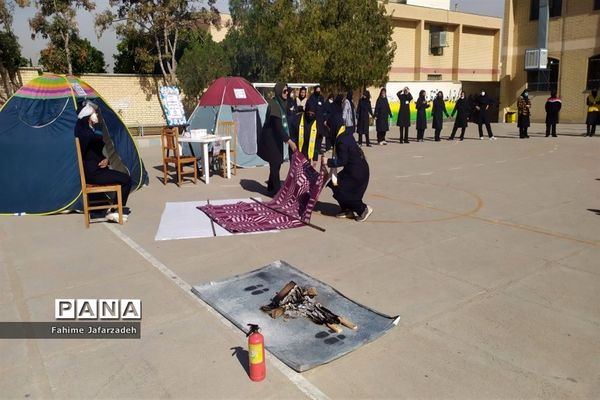 بیست و چهارمین مانور سراسری زلزله و ایمنی مدارس در آموزشگاه مختارنامه یک