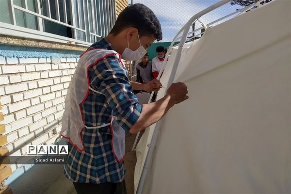 بیست و چهارمین مانور سراسری زلزله و ایمنی مدارس در اقلید استان فارس