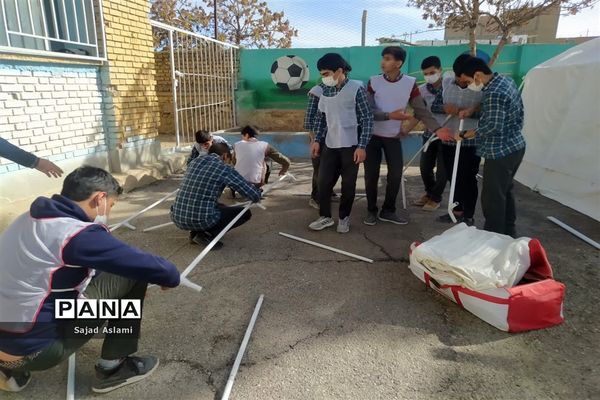 بیست و چهارمین مانور سراسری زلزله و ایمنی مدارس در اقلید استان فارس