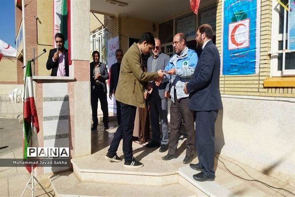 مانور زلزله در دبیرستان شهید «احمد علمداری» جعفرآباد قم
