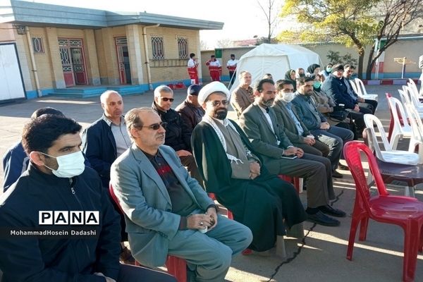 مانور زلزله در هنرستان کار و دانش حدید خرمدره