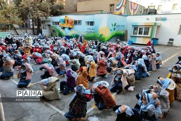 مانور سراسری زلزله و ایمنی در مدارس ناحیه یک شهرری