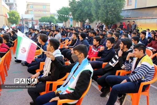 استقبال از شهید گمنام در مدرسه شاهد  شهید مطهری بوشهر